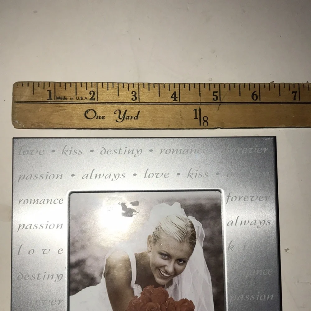 NIB Wedding Photo Frame with Gold Heart Accent